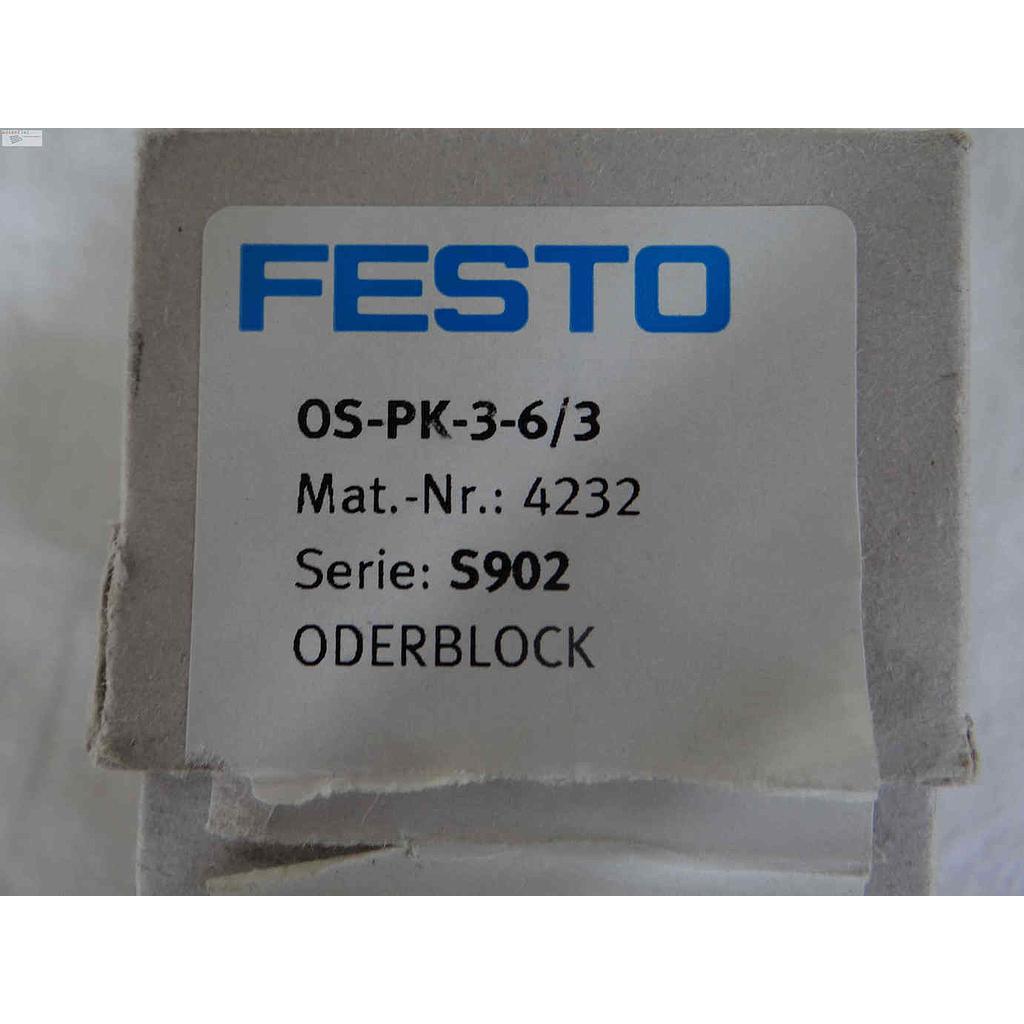OR-BLOCK, 1.6-8 BAR, 23.2-116 PSI, FESTO 4232