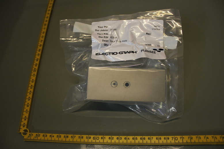 REAR PLATE ASSY ELECTRO-GRAPH, NEW OEM
