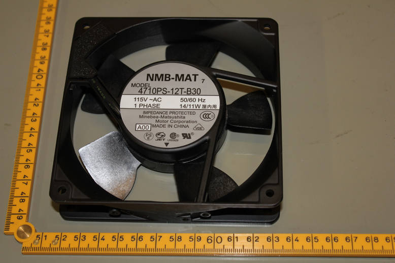 AC Axial Fan, 115V, Square, 119 mm, 25 mm, Lot of 6