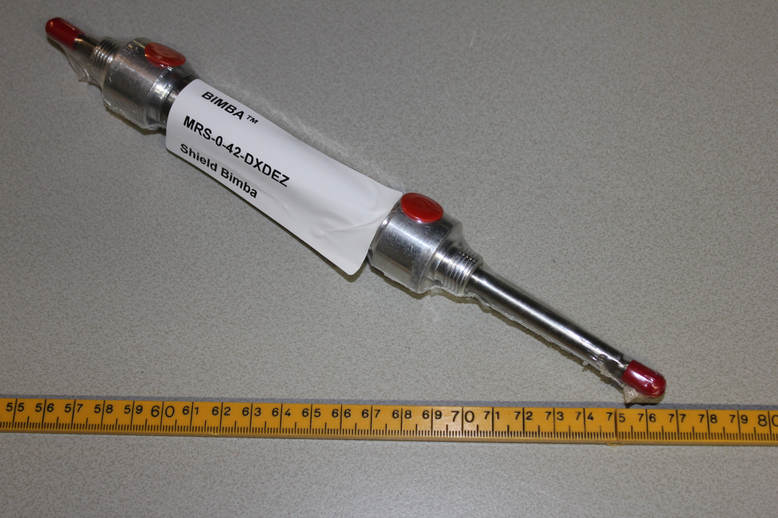 Pneumatic Cylinder, Double-End Rod, 2" Stroke