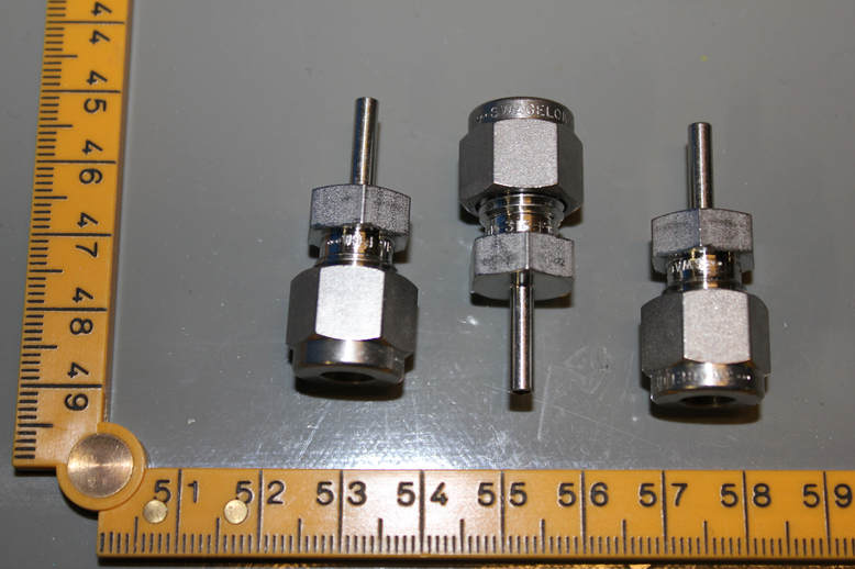 SS Tube Fitting, Reducer, 1/4 in. Tube OD x 1/8 in. Tube Adapter, Lot of 3