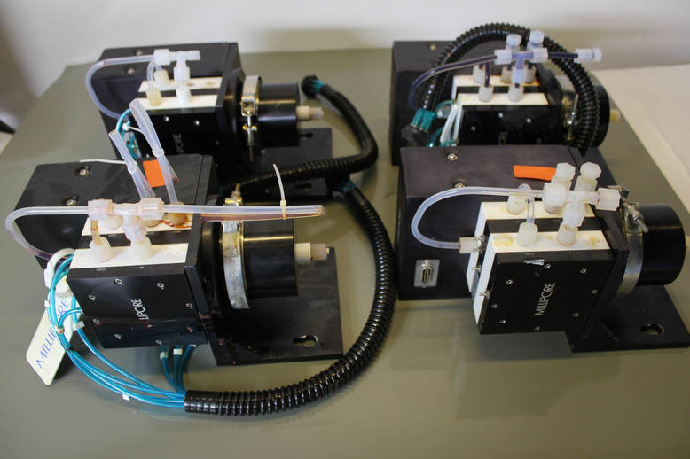 PHOTORESIST PUMPS, NOT CLEANED  (AVAILABLE WITH PHOTORESIST PUMP CONTROLLER), USED