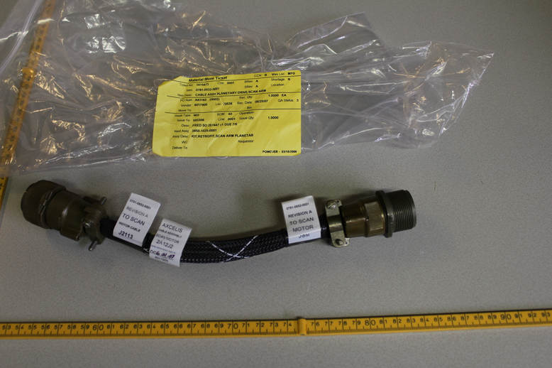 Cable Assy, Planetary Drive, Scan Arm, Rev.A, w/8x 6973-0001-9206 Screws