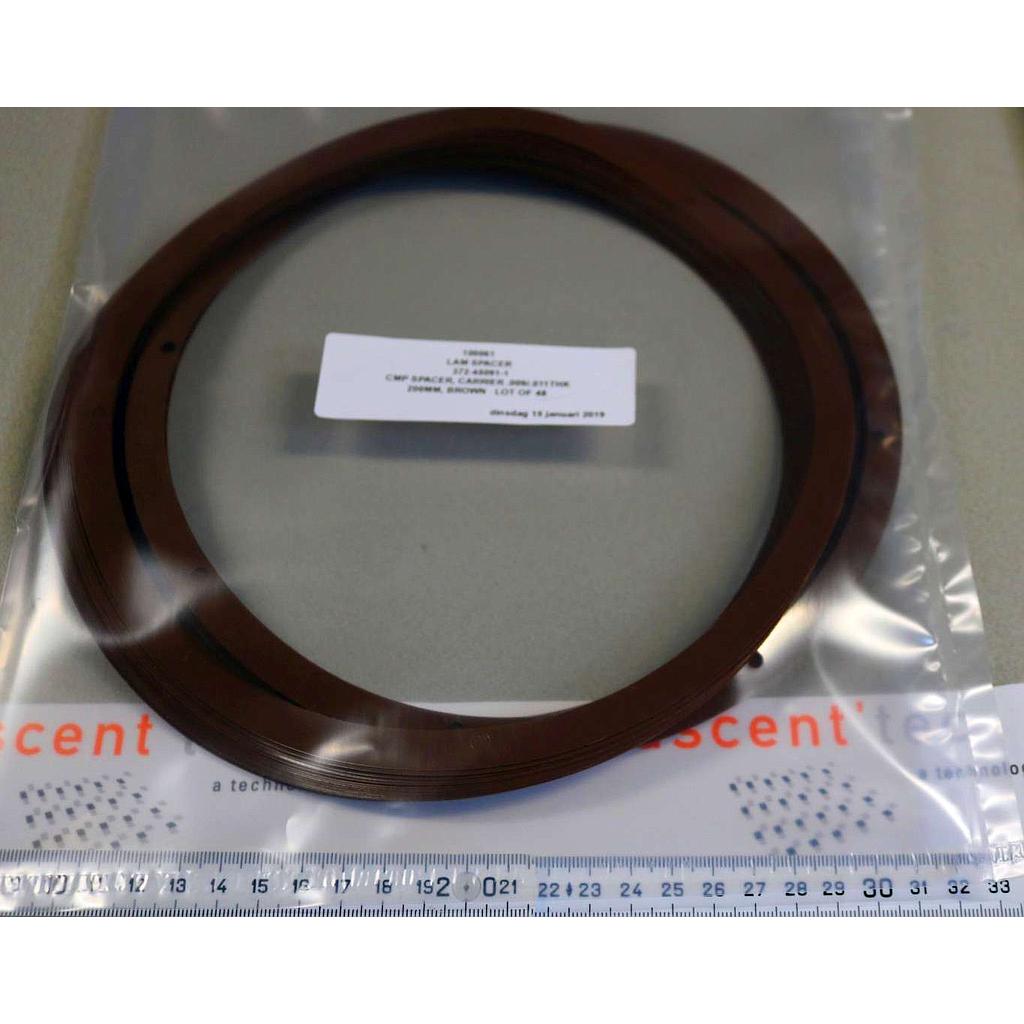 CMP SPACER, CARRIER .009/.011THK 200mm, BROWN, LOT OF 48