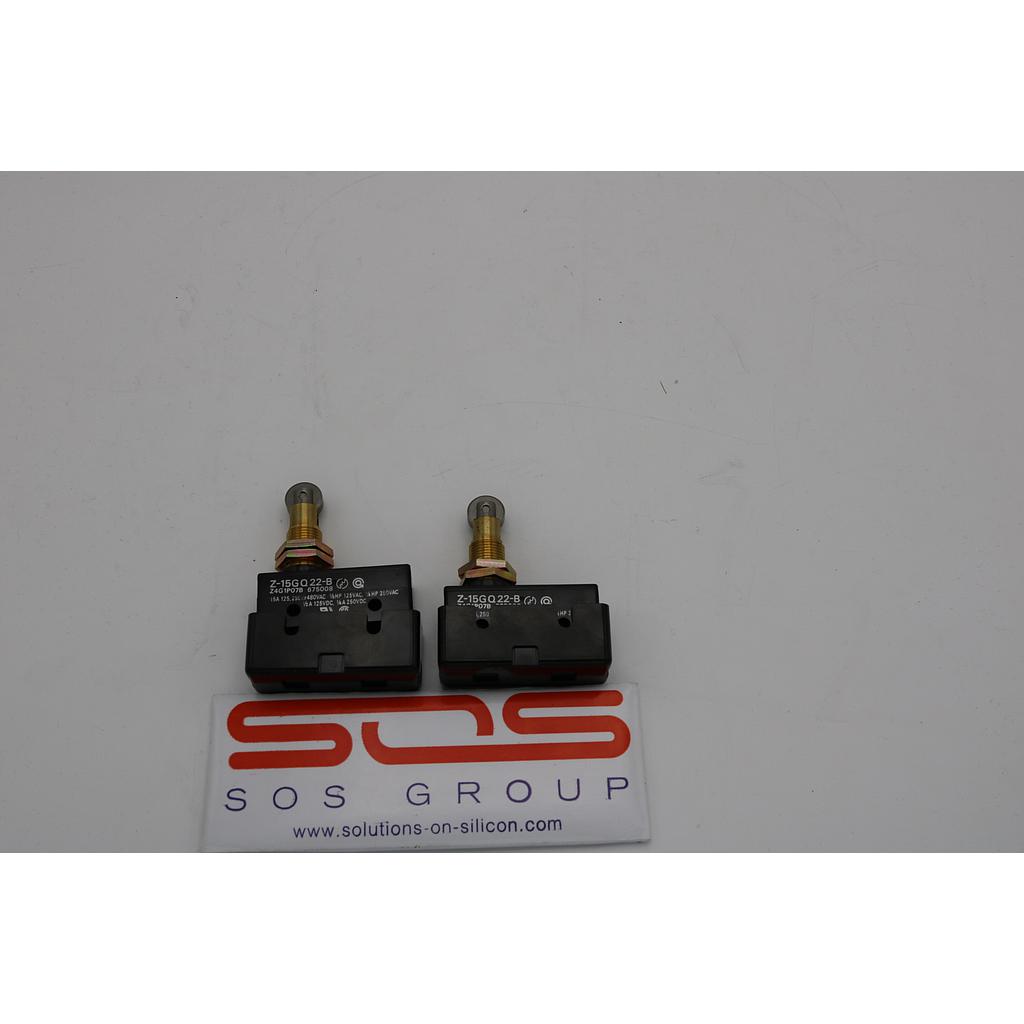 Omron Snap Action Roller Plunger Limit Switch, NO/NC, IP00, SPDT, Thermosetting Resin Housing, 500V ac Max, Lot of 2